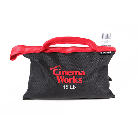 STUFFT Cinema Works 15 lb Sandbag Black with Red Handle