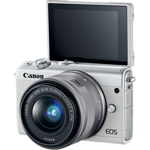 EOS M100 Mirrorless Digital Camera with 15-45mm Lens (White) Image 2