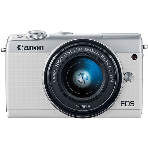 EOS M100 Mirrorless Digital Camera with 15-45mm and 55-200mm Lenses (White) Image 6