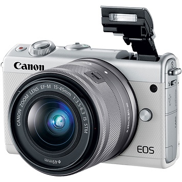 EOS M100 Mirrorless Digital Camera with 15-45mm Lens (White)