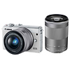 EOS M100 Mirrorless Digital Camera with 15-45mm and 55-200mm Lenses (White) Thumbnail 0