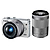 EOS M100 Mirrorless Digital Camera with 15-45mm and 55-200mm Lenses (White)