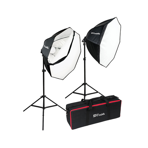 OctaBella 1000W 2-LED Light Softbox Kit Image 0