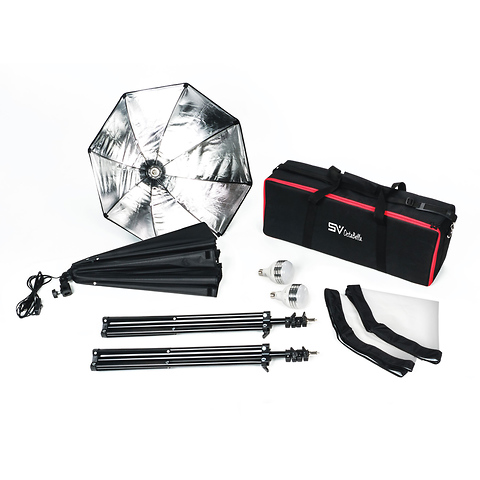 OctaBella 1000W 2-LED Light Softbox Kit Image 1