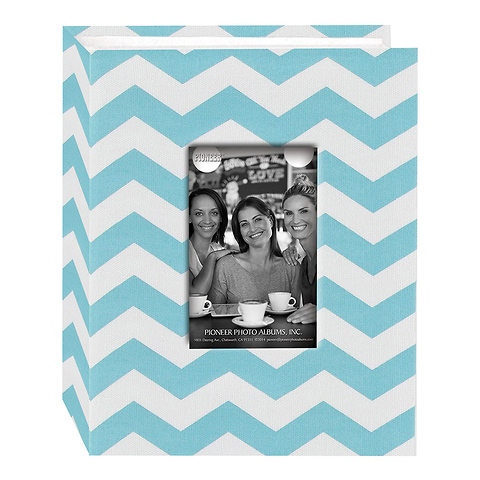 Photo Albums Cloth Album with Frame (Chevron, Aqua) Image 0