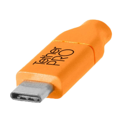 TetherPro USB Type-C Male to USB Type-C Male Cable (3 ft., Orange) Image 1