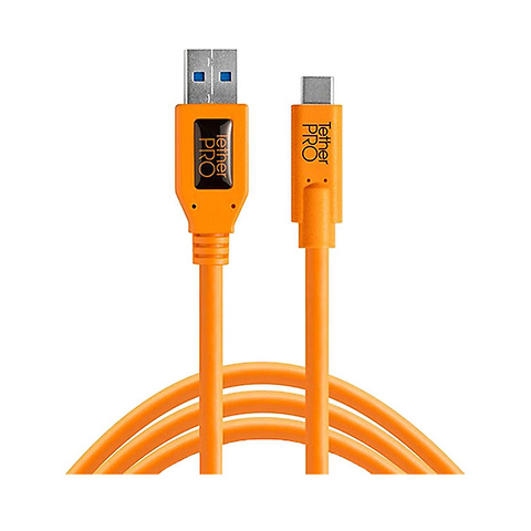 TetherPro USB 3.0 to USB-C (15 ft. Orange) Image 0