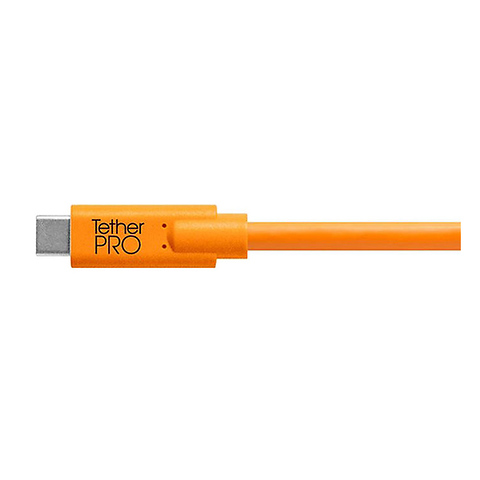 Tetherpro USB-C to USB Female Adapter Extender (15 ft. Orange) Image 2