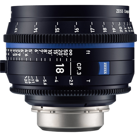 CP.3 18mm T2.9 Compact Prime Lens (PL Mount, Feet) Image 0