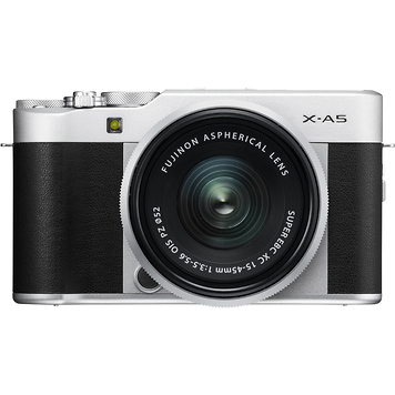 X-A5 Mirrorless Digital Camera with 15-45mm Lens (Silver)