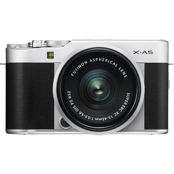 X-A5 Mirrorless Digital Camera with 15-45mm Lens (Silver)