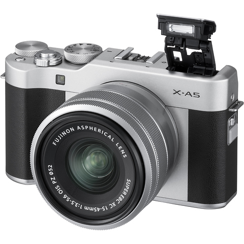 X-A5 Mirrorless Digital Camera with 15-45mm Lens (Silver) Image 2