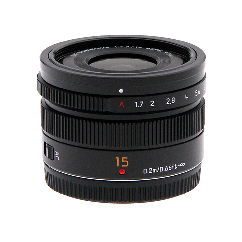 LUMIX G Leica DG Summilux 15mm f/1.7 Lens - Black (Open Box) Image 0