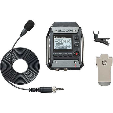 F1-LP 2-Input / 2-Track Portable Field Recorder with Lavalier Microphone Image 2