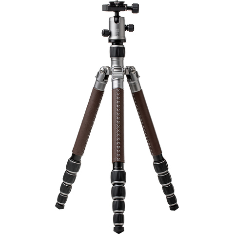 RoadTrip Classic Leather Edition Tripod (Aluminum, Titanium with Brown Leather) Image 0