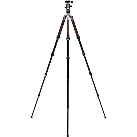 RoadTrip Classic Leather Edition Tripod (Aluminum, Titanium with Brown Leather) Image 1