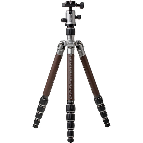 RoadTrip Classic Leather Edition Tripod (Carbon Fiber, Titanium with Brown Leather) Image 0