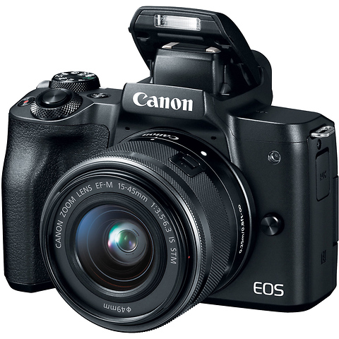 EOS M50 Mirrorless Digital Camera with 15-45mm Lens (Black) Image 1