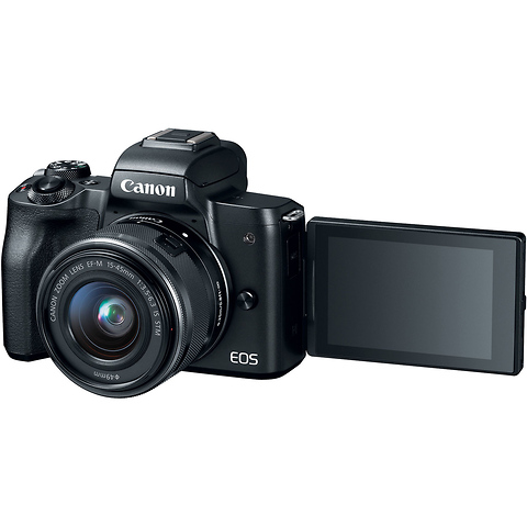 EOS M50 Mirrorless Digital Camera with 15-45mm and 55-200mm Lenses Kit (Black) Image 4