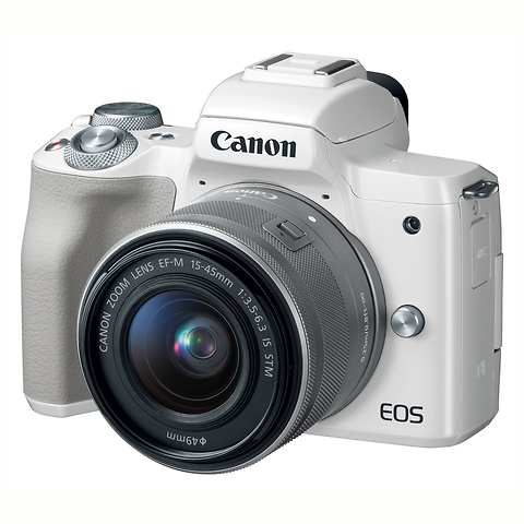 EOS M50 Mirrorless Digital Camera with 15-45mm Lens (White) Image 0