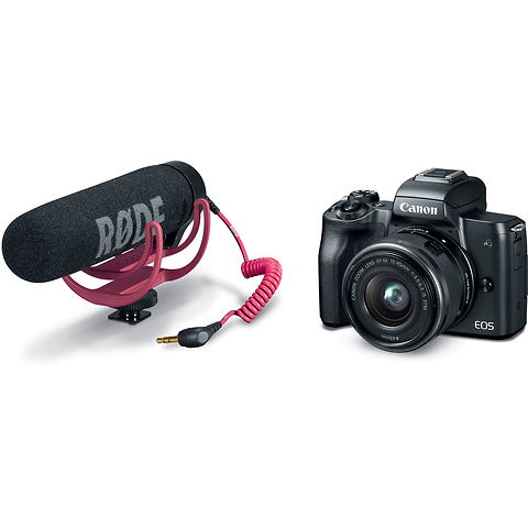 EOS M50 Mirrorless Digital Camera with 15-45mm Lens Video Creator Kit (Black) Image 4