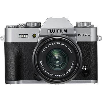 X-T20 Mirrorless Digital Camera with 15-45mm Lens (Silver)