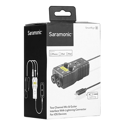 iPad iPod Saramonic SmartRig Di XLR Microphone & 6.3mm Guitar Interface with Apple MFi Certified Lightning Connector for iPhone iOS Smartphones & Tablets