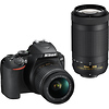 D3500 Digital SLR Camera with 18-55mm and 70-300mm Lenses (Black) Thumbnail 0