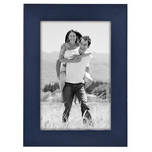 4 x 6 in. Classic Linear Wood Picture Frame (Blue) Image 0