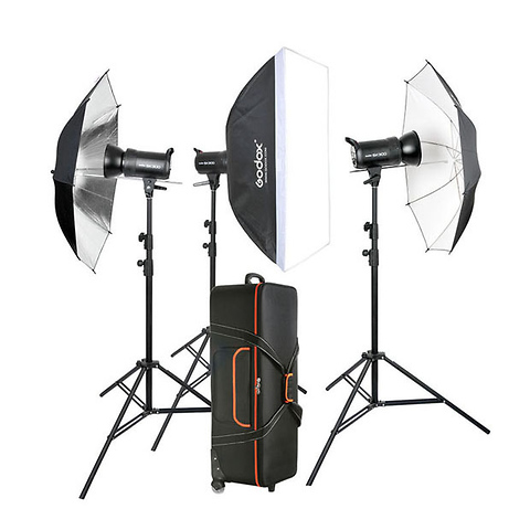 SK400II 3-Light Strobe Flash Kit Image 0