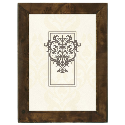 4 x 6 in. Burlwood Veneer Picture Frame (Dark Walnut) Image 0