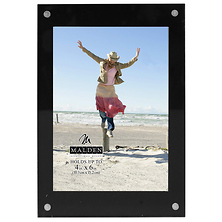 4 x 6 in. Infinity Wood Block with Magnetic Acrylic Front Picture Frame (Black) Image 0