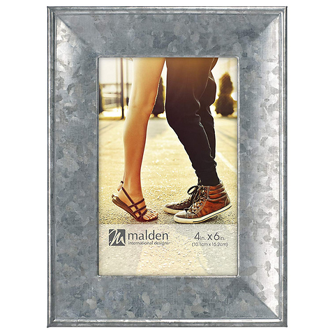 4 x 6 in. Galvanized Metal Picture Frame Image 0