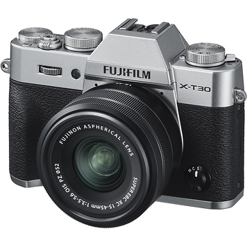 X-T30 Mirrorless Digital Camera with 15-45mm Lens (Silver)