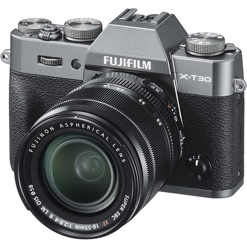 X-T30 Mirrorless Digital Camera with 18-55mm Lens (Charcoal Silver) Image 1
