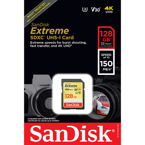 128GB Extreme UHS-I SDXC Memory Card - FREE with Qualifying Purchase Image 1