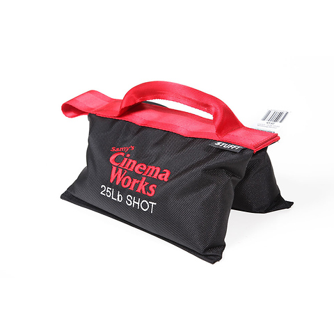 Cinema Works 25 lb Shot Bag (Black with Red Handle) Image 1