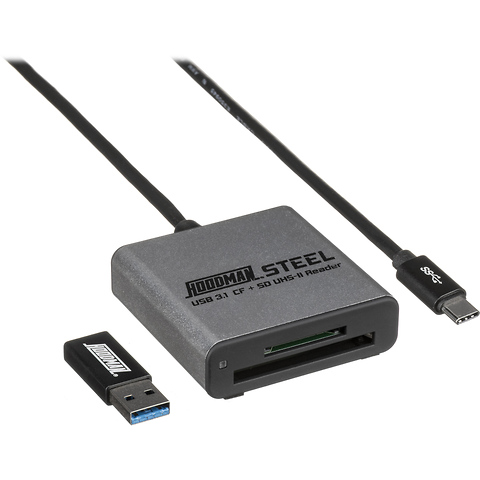 Steel31 Dual-Slot CF/SD Memory Card Reader Image 0