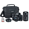 EOS M50 Mirrorless Digital Camera with 15-45mm and 55-200mm Lenses Kit (Black) Thumbnail 0