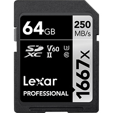64GB Professional 1667x UHS-II SDXC Memory Card Image 0
