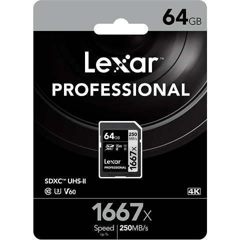64GB Professional 1667x UHS-II SDXC Memory Card Image 1