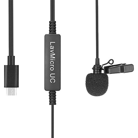 LavMicro-UC Omnidirectional Lavalier Mic for USB Type-C Devices with Signal Converter Image 0