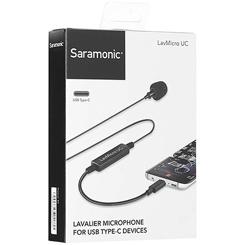 LavMicro-UC Omnidirectional Lavalier Mic for USB Type-C Devices with Signal Converter Image 1