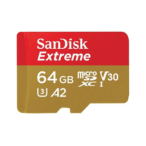 64GB Extreme UHS-I microSDXC Memory Card Image 0