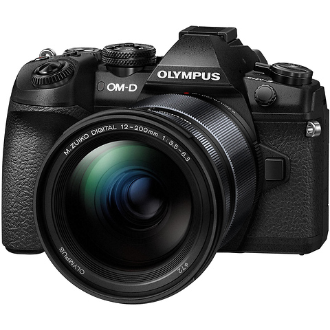 OM-D E-M1 Mark II Mirrorless Micro Four Thirds Digital Camera with 12-200mm Lens (Black) Image 0