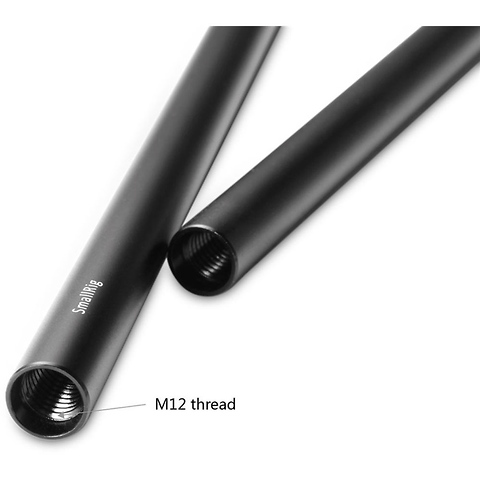 12 in. 15mm Aluminum Rod (Pair, Black) Image 1