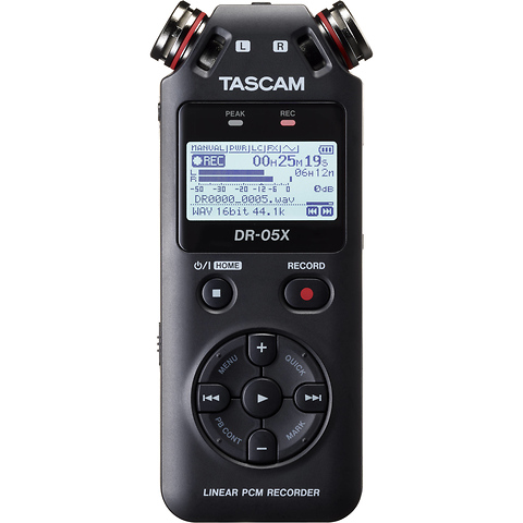 DR-05X 2-Input / 2-Track Portable Audio Recorder with Onboard Stereo Microphone Image 0