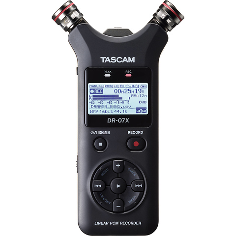 DR-07X 2-Input / 2-Track Portable Audio Recorder with Onboard Adjustable Stereo Microphone Image 1