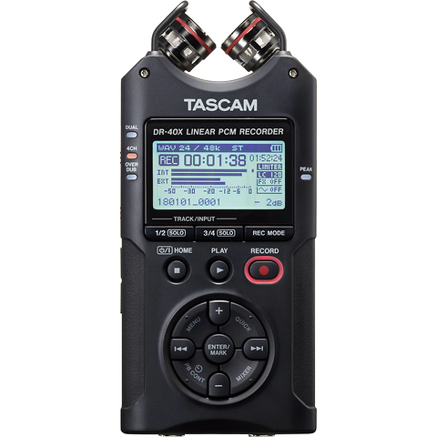 DR-40X 4-Channel / 4-Track Portable Audio Recorder with Adjustable Stereo Microphone Image 0