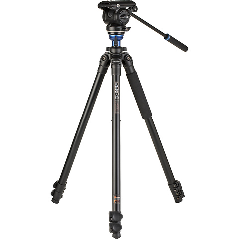 A2573F Aluminum Single Tube Tripod with S4Pro Fluid Video Head Image 0